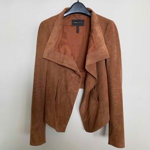 BCBGMAXAZRIA Brown Suede Cropped Jacket